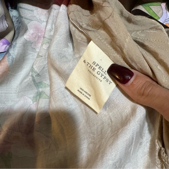 SPELL GYPSY WATERFALL MAXI KIMONO TAUPE - Picture 9 of 12